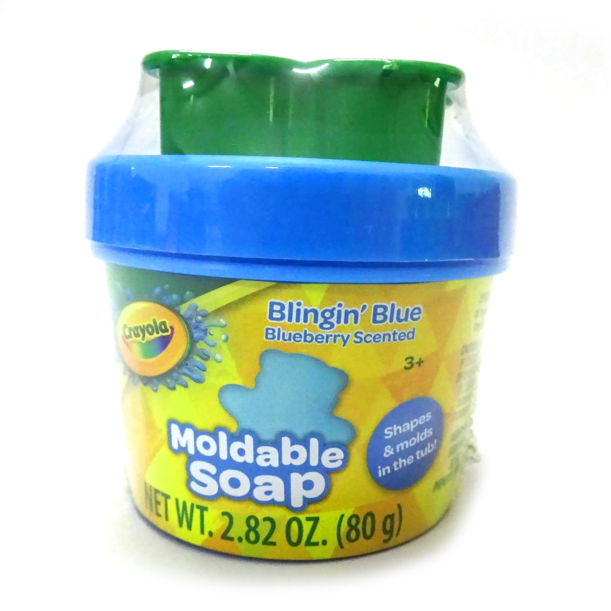 Crayola Moldable Soap, 2.82 oz. (80g), Blingin' Blue, Shapes and molds