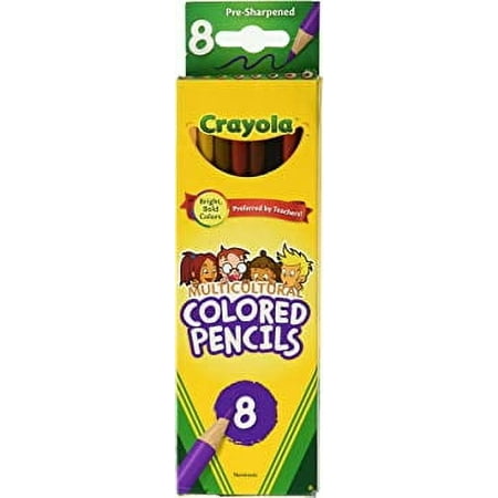 Crayola Multicultural Colored Pencils, Assorted Skin Tones, Set of 8