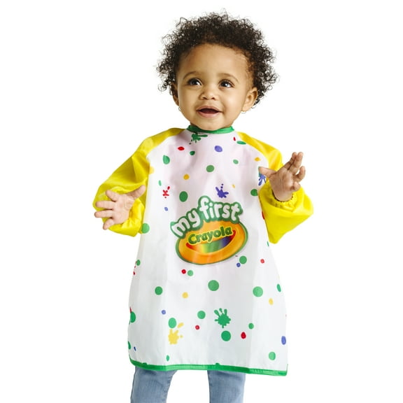Crayola My First Art Smock, Universal Fit Designed for Toddlers, Washable