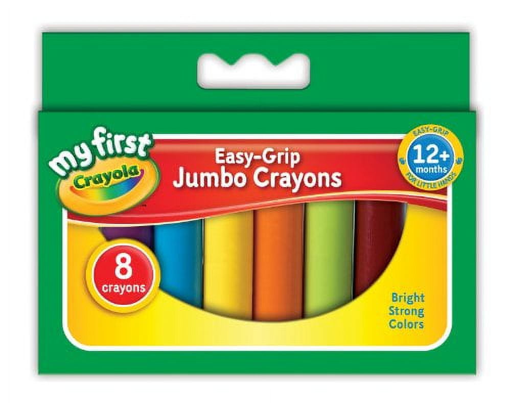 CRAYOLA MyFirst Jumbo Crayons - Assorted Colours (Pack of 8) | Easy-Grip  Colouring Crayons Perfect for Toddlers Hands | Ideal for Kids Aged 12+  Months