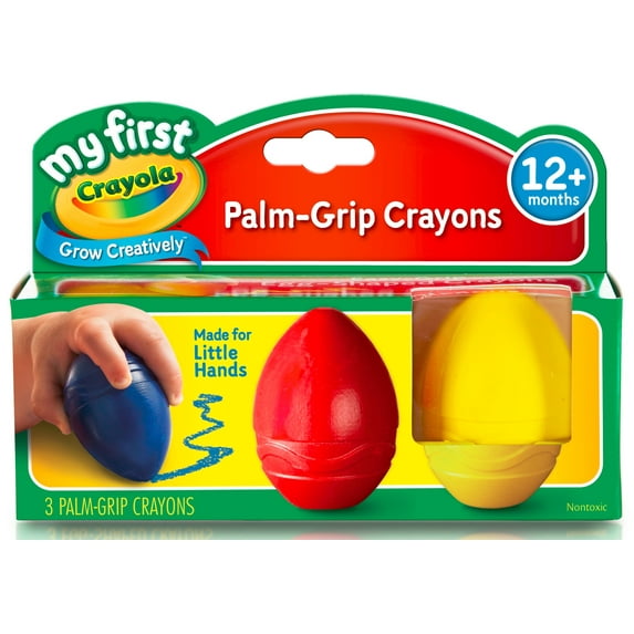 Crayola My First Crayola Palm Grip Crayons, 3 Count