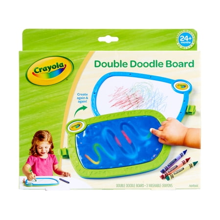Crayola Double Doodle Board with Washable Crayons, Toddler Tablet, Gift, Beginner Unisex Child