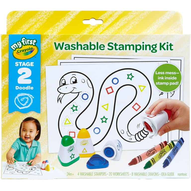 Stampin Up Definitely Decorative Crayon Kids Stamp Set