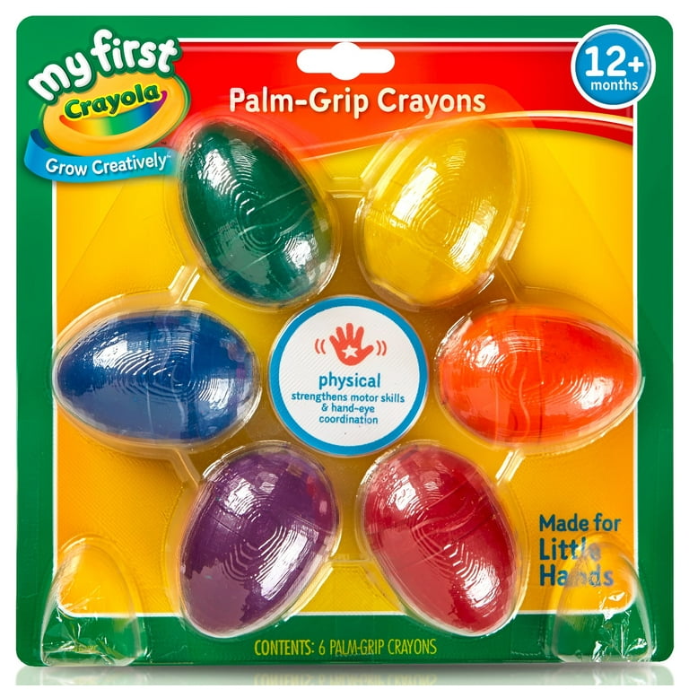 Crayola My First Palm-Grip Crayons - Assorted - 6 / Pack 