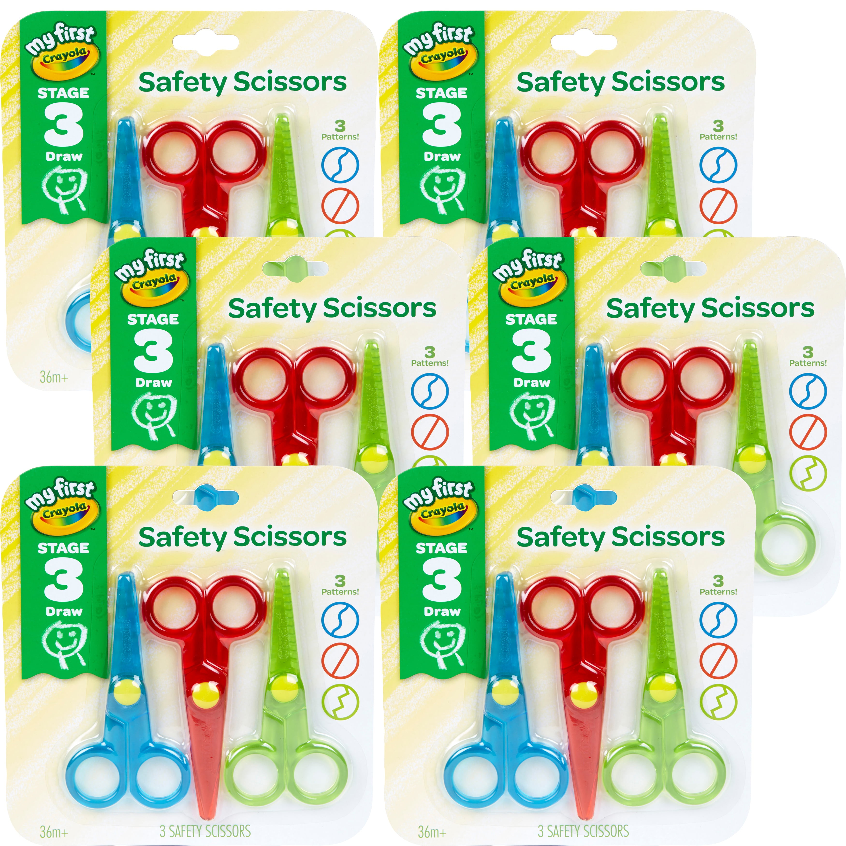 Pack of 3 scissors safety mini kids Crayola