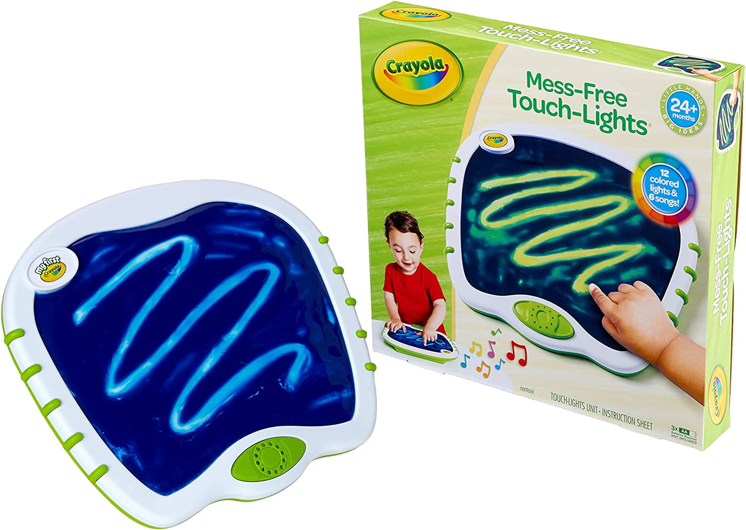 Crayola My First Touch Lights Art Kit, Musical Doodle Board, Gift for