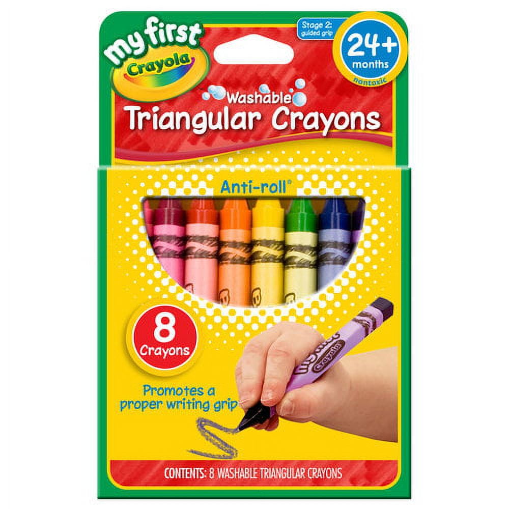 Crayola My First Triangular Non-Rolling Crayons 