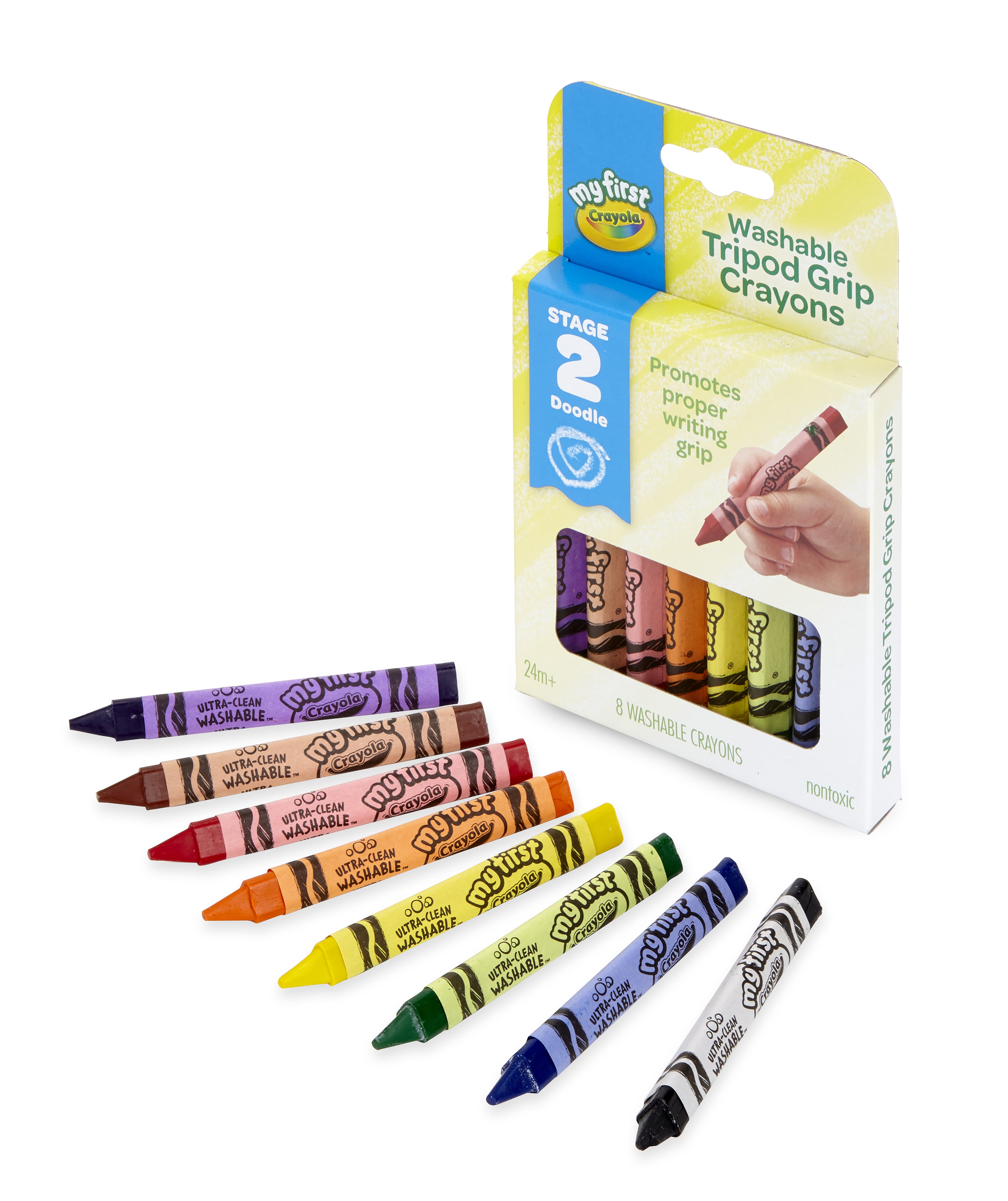 Crayola Jumbo Crayon Set, 8 Count, Kindergarten School Supplies, Toddler  Crayons, Gifts for Toddlers
