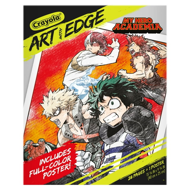 Crayola My Hero Academia 28 Coloring Pages & 1 Poster, Art with Edge ...