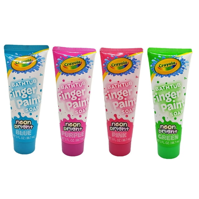 Crayola Neon Bright Bathtub Finger Paint Soap (Set Of 4)