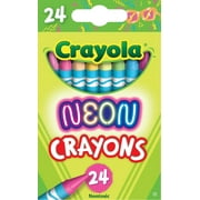 Crayola Neon Crayons, 24 Ct, School Supplies, Classroom Must Haves, Cute Crayons, Arts & Crafts, Coloring Gift for Kids, Ages 3+