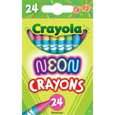 Crayola Neon Crayons, 24 Ct, School Supplies, Classroom Must Haves, Cute Crayons, Arts & Crafts, Coloring Gift for Kids, Ages 3+