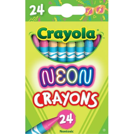 Crayola Neon Crayons, 24 Ct, Classroom Must Haves, Cute School Supplies, Arts & Crafts, Creative Gift for Teachers and Kids, Ages 3+