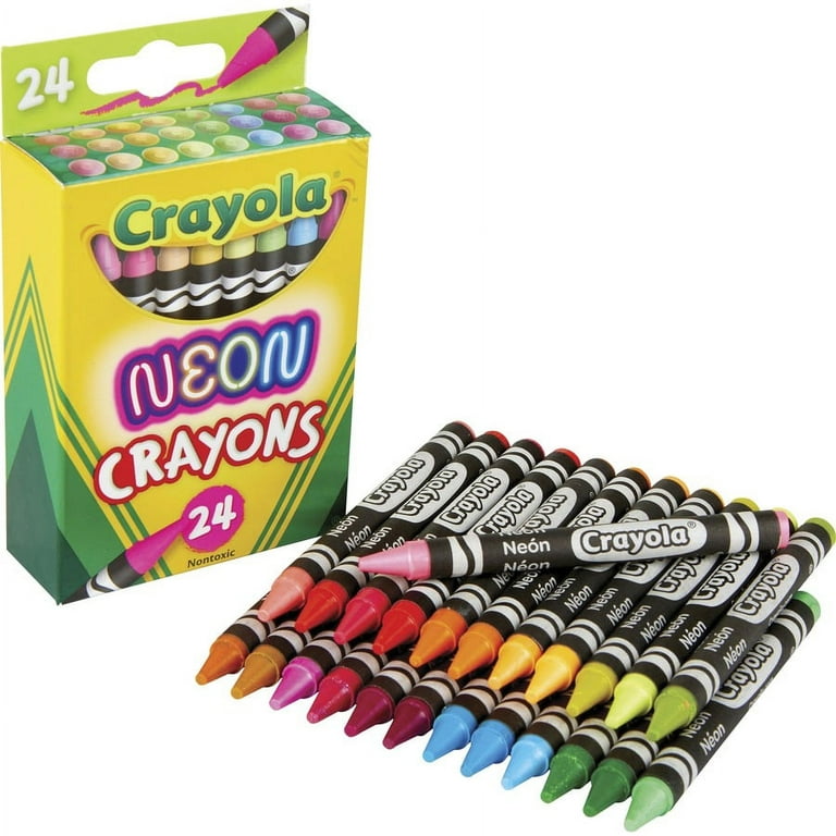 Crayola Neon Crayons - Neon - 24 / Pack | Bundle of 2 Packs