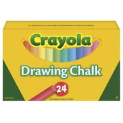 Crayola Non-Toxic Drawing Chalk, Assorted Colors, Pack of 24