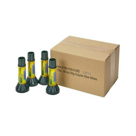 Crayola Non-Toxic Washable Glue Stick, .88 Oz., Pack Of 12