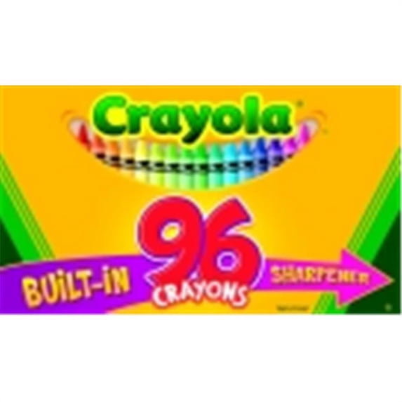 Crayola Non-Toxic Wax Crayon In Hinged Top Box With Sharpener, Assorted Color, Pack 96