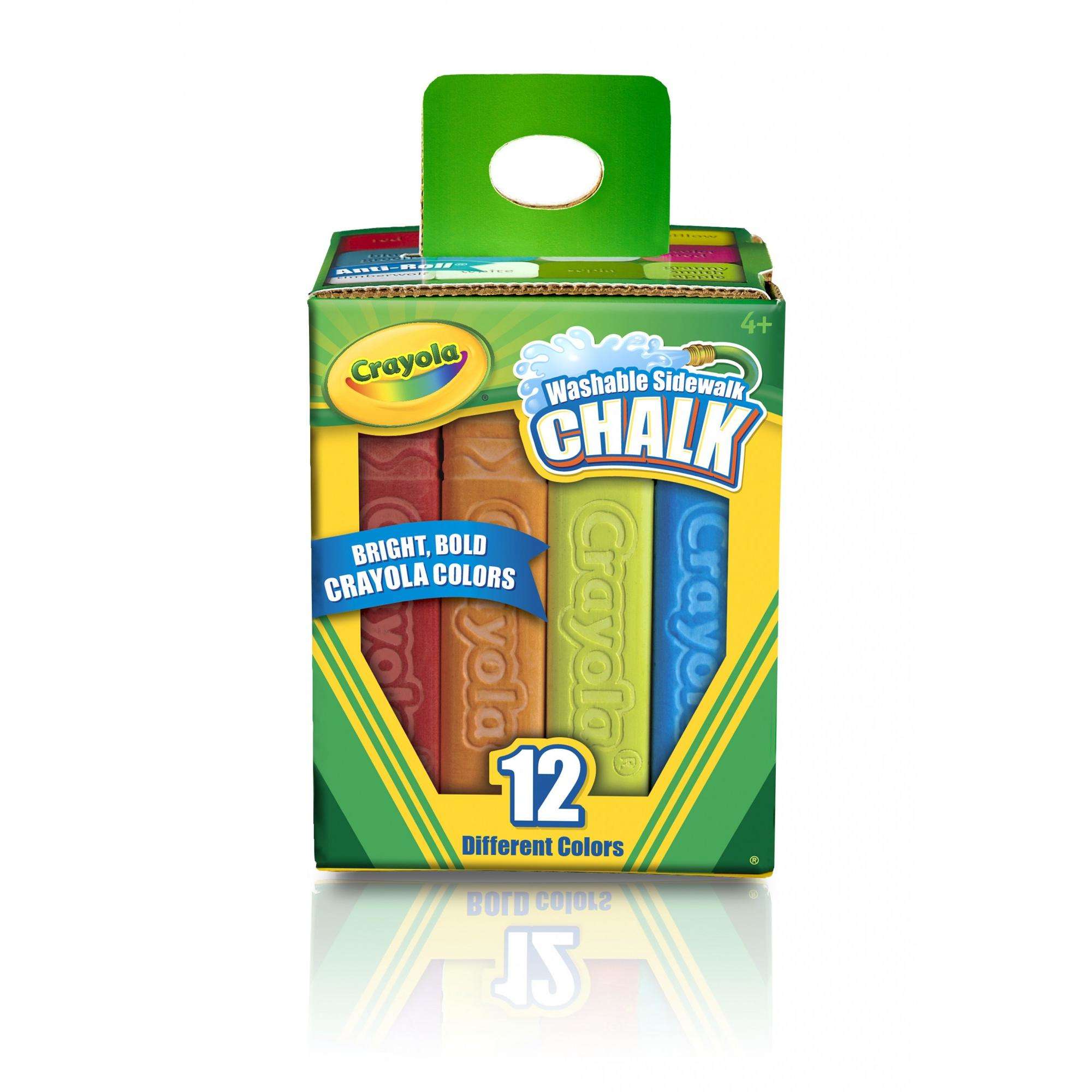Crayola Outdoor Washable Sidewalk Chalk, 12 Count And Colors - image 1 of 8