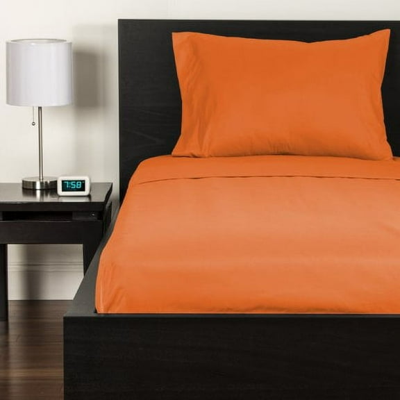 Crayola Outrageous Orange Twin size Microfiber sheet set