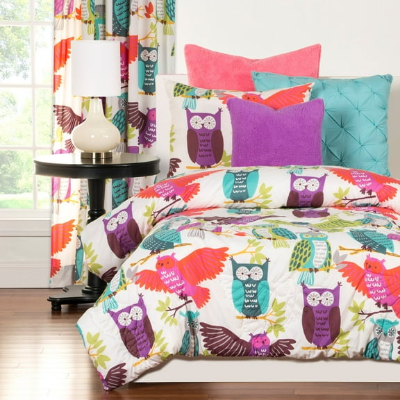 Crayola Owl Always Love You Full/Queen Comforter Set