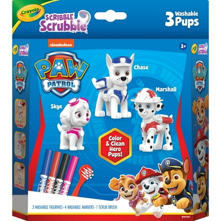 Crayola Scribble Scrubbie PAW Patrol Toy, 3 Ct, Creative Play Activity, Chase, Marshall, Skye, Coloring Gift for Kids, 3+