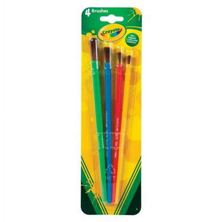 Crayola Paint Assorted Brushes 4 ea