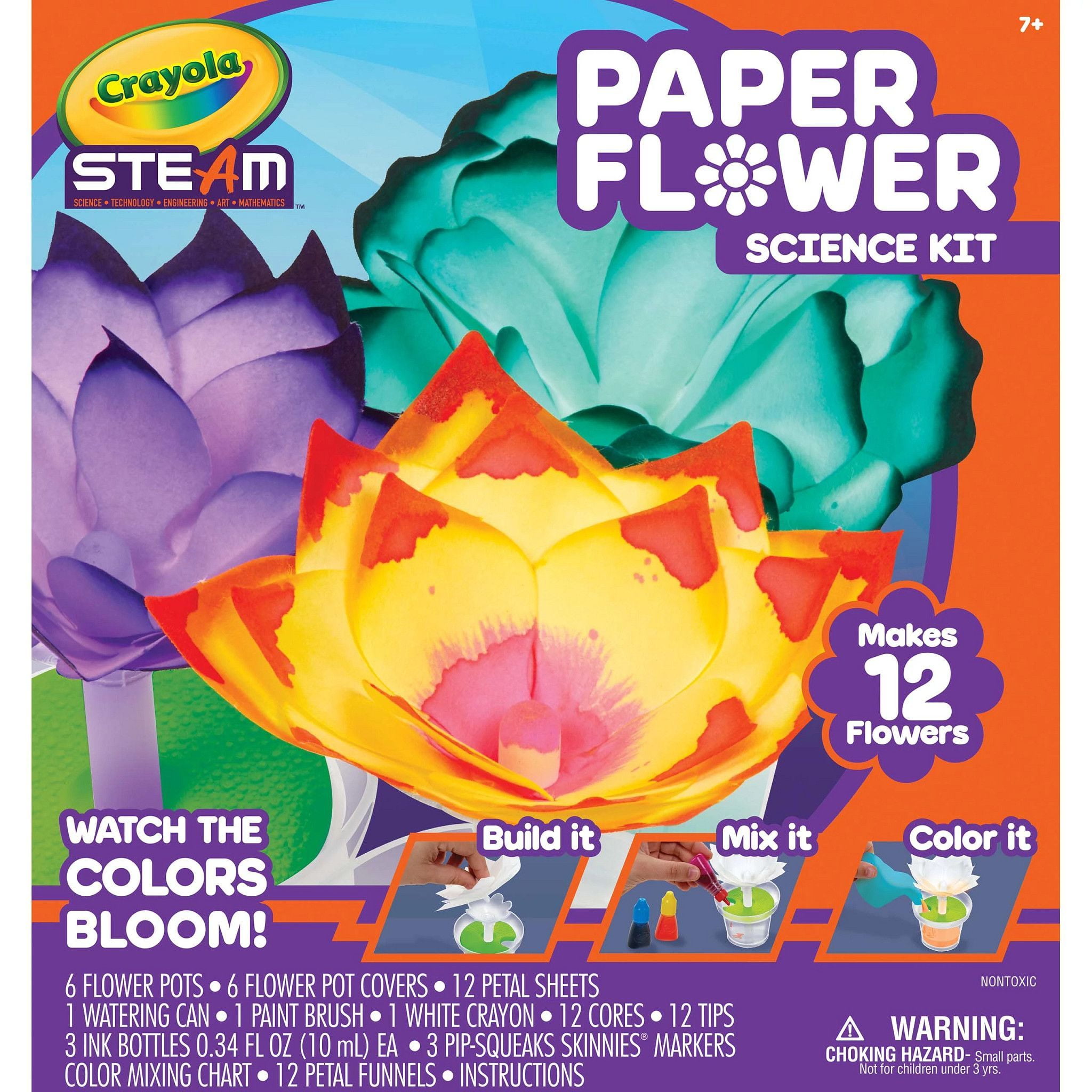 Walmart savings: Crayola Paper Flower Science Kits for Kids, Stem Toy, Educational Gifts for Teens, Arts & Crafts Set