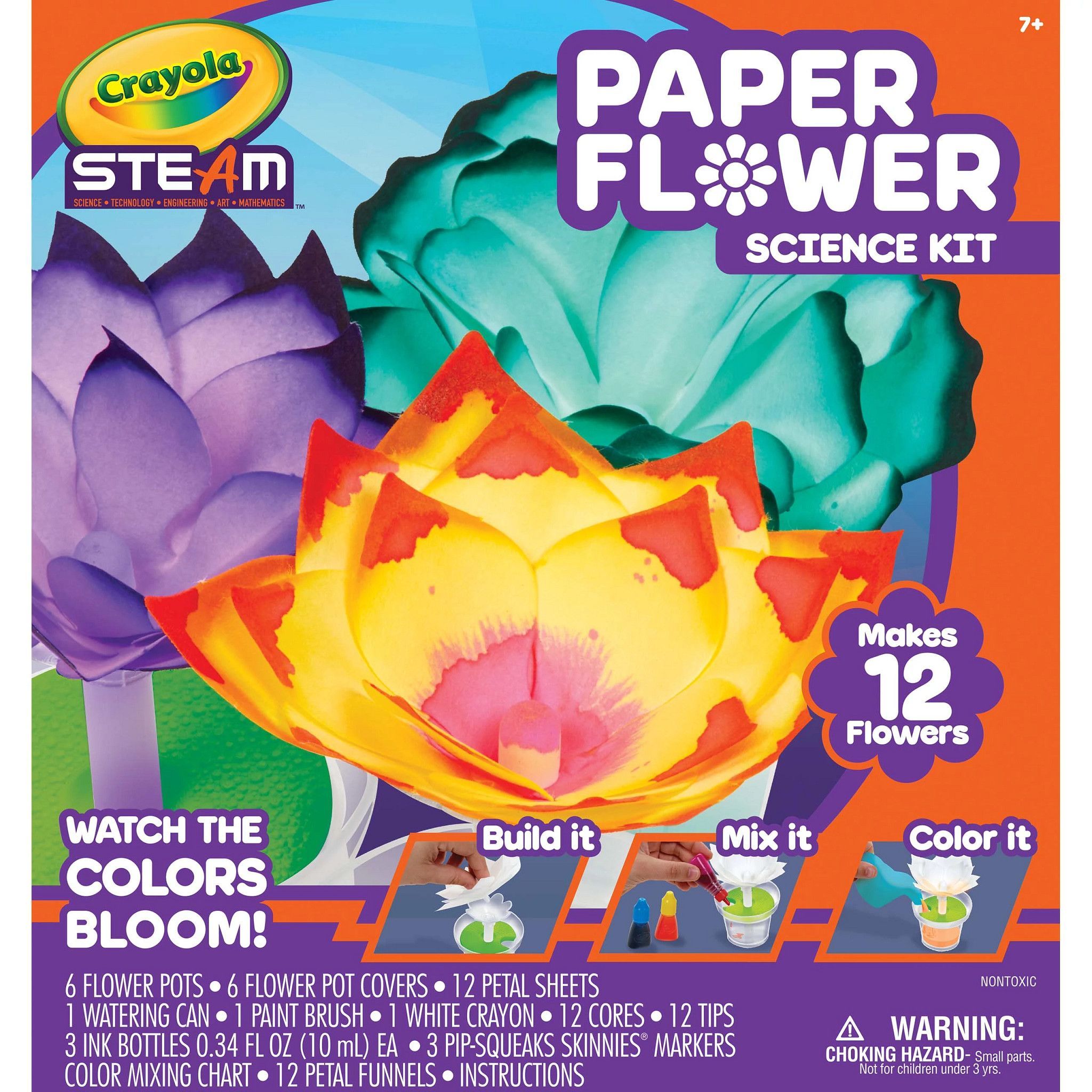Crayola Paper Flower Science Kits for Kids, Toy Craft Kits, Holiday Toys, Beginner Unisex Child - image 1 of 6