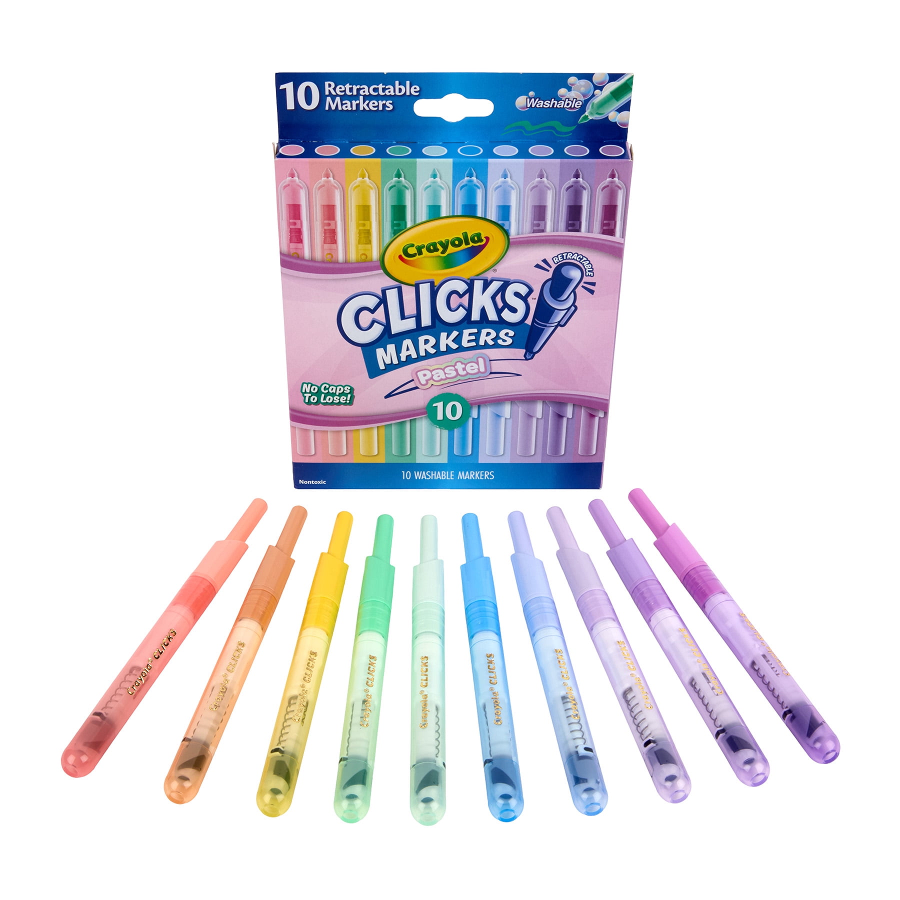10ct Clicks Markers, Pastel