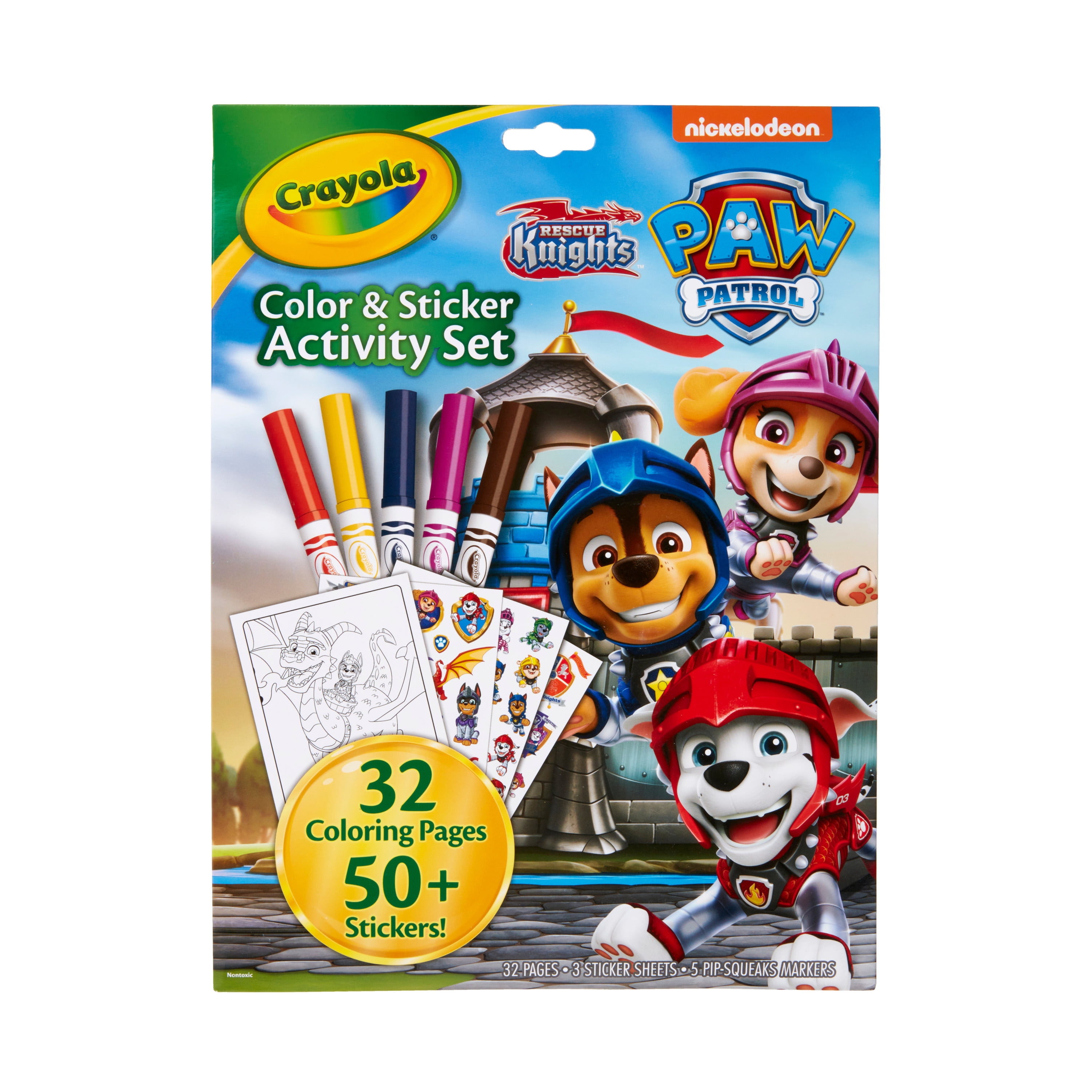 Crayola Paw Patrol Coloring Pages & Stickers, Includes Mini Markers