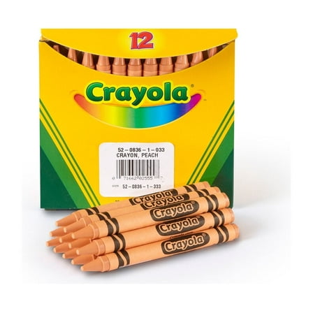 Crayola Peach Bulk Crayons, 12 Count, 1 Pack of 10 Piece
