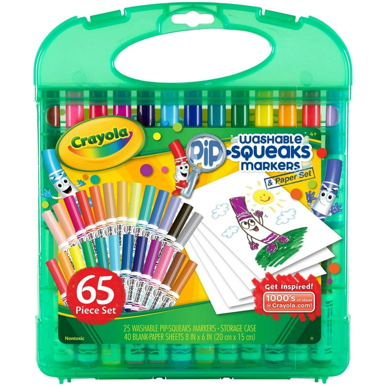 Crayola Pip Squeaks Markers (64 Count), Kids Washable Markers for Coloring,  Back to School Marker Set for Kids, Mini School Supplies, Ages 4+