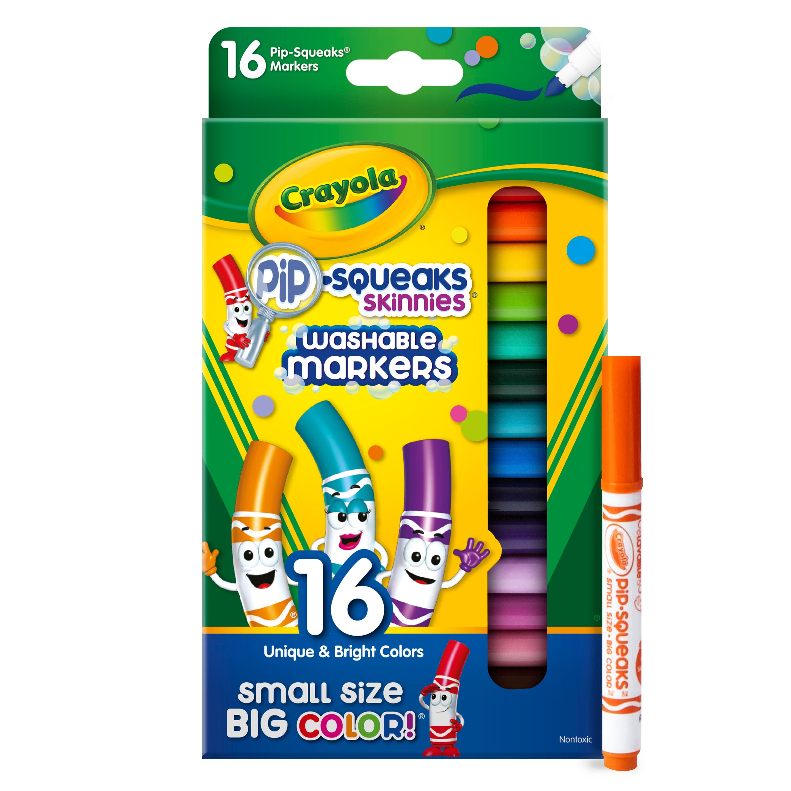 Crayola 25 Count Washable Pip-Squeaks Kit Marker Set New Non Toxic