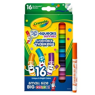 Crayola Pip-Squeaks Skinnies Washable Markers, 64 count, Great for