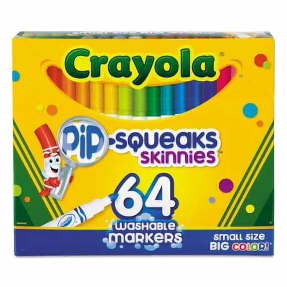 Crayola Pip-Squeaks Skinnies Set, 64-Colors