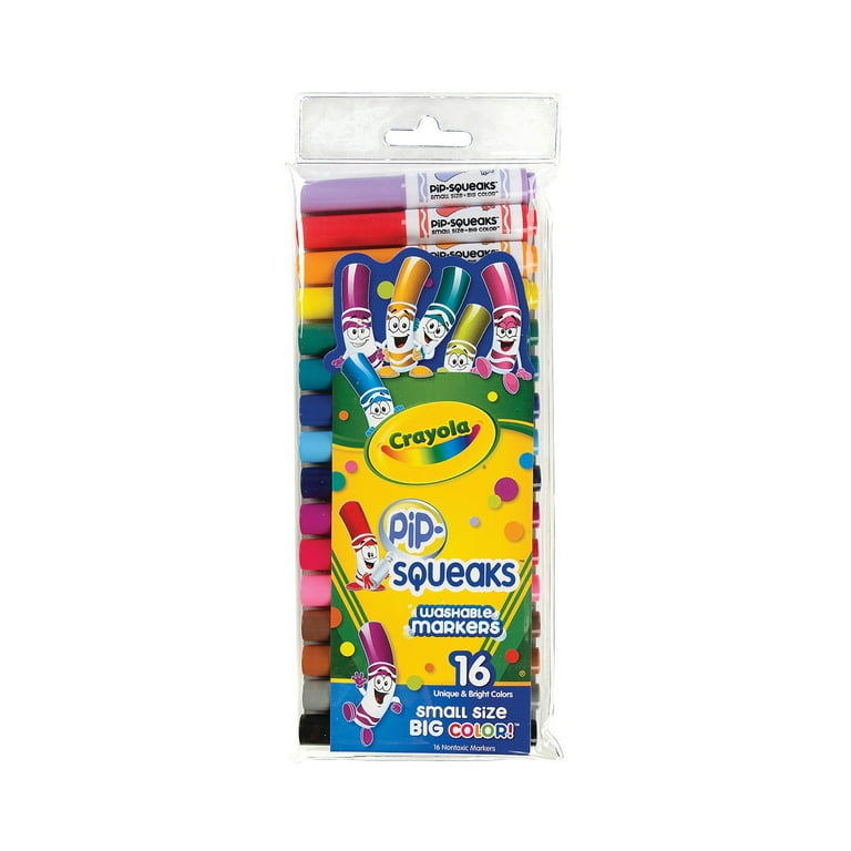 Crayola Pip Squeaks Washable Markers, Conical Tip, 16 Count | Bundle of 5