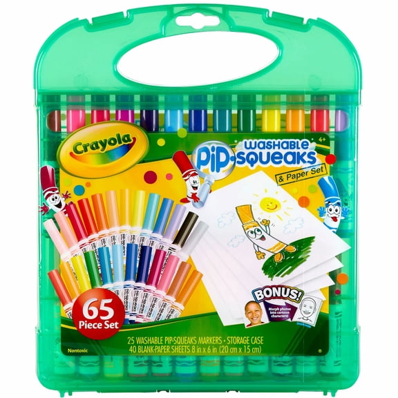 Crayola Pip Squeaks 25 Washable Markers Set, Back to School Essentials, Arts and Craft Supplies, Gift for Teachers and Kids, Ages 4 