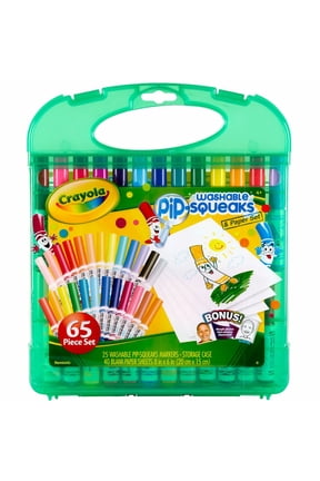 Pip Squeaks 25 Washable Markers Set, Back to School Essentials, Arts and Craft Supplies, Gift for Teachers and Kids, Ages 4+