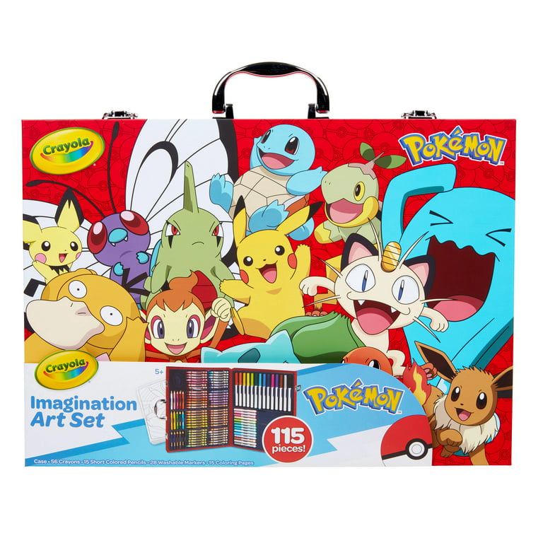 Crayola Pokmon Imagination Art Coloring Set, 115 Pcs, Pokemon Toys, Holiday Gifts, Beginner Child