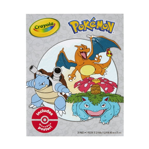 Crayola Pokemon Loose Leaf Coloring Pages, 28 Pgs, Teen & Adult Coloring Books, Video Game Gift for Kids and Teens, Ages 8+
