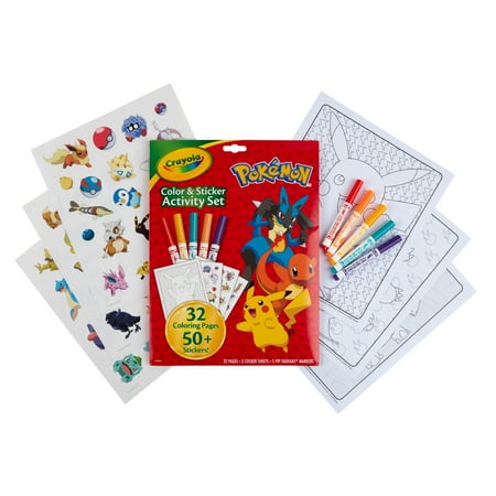 Crayola Pokemon Color and Sticker Activity Set with Markers, Pokemon Coloring Book, Kids Art Set, Pokemon Gift for Kids price history and forecast - Crayola 04-2739