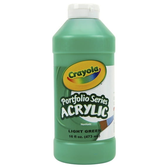 Crayola Portfolio Acrylic Paint, Light Green, Pint
