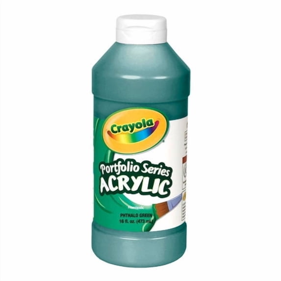 Crayola Portfolio Acrylic Paint, Phthalo Green, Pint