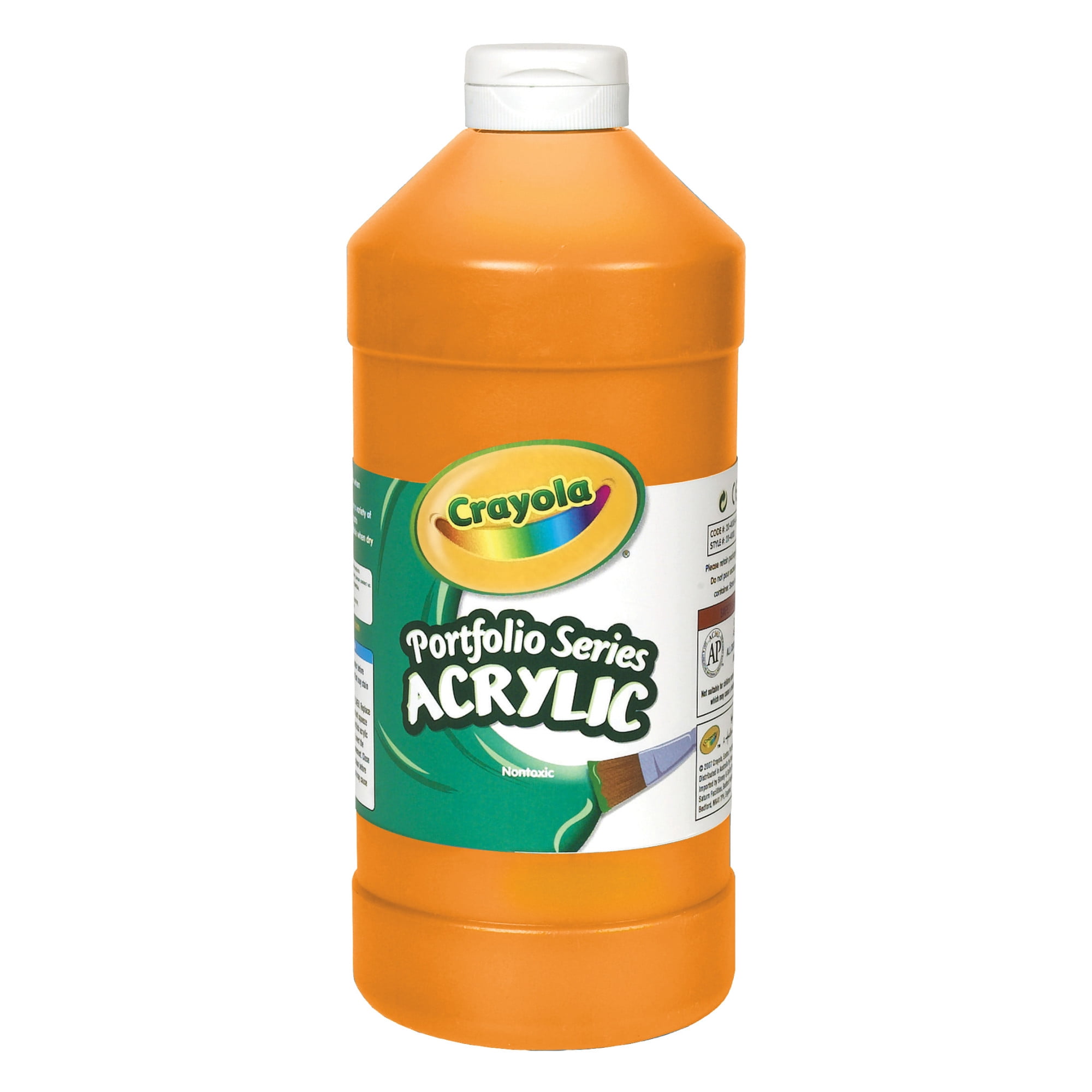 Crayola Portfolio NonToxic Acrylic Paint, 1 pt Squeeze Bottle