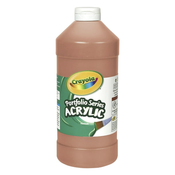 Crayola Portfolio NonToxic Acrylic Paint, 1 pt Squeeze Bottle, Burnt