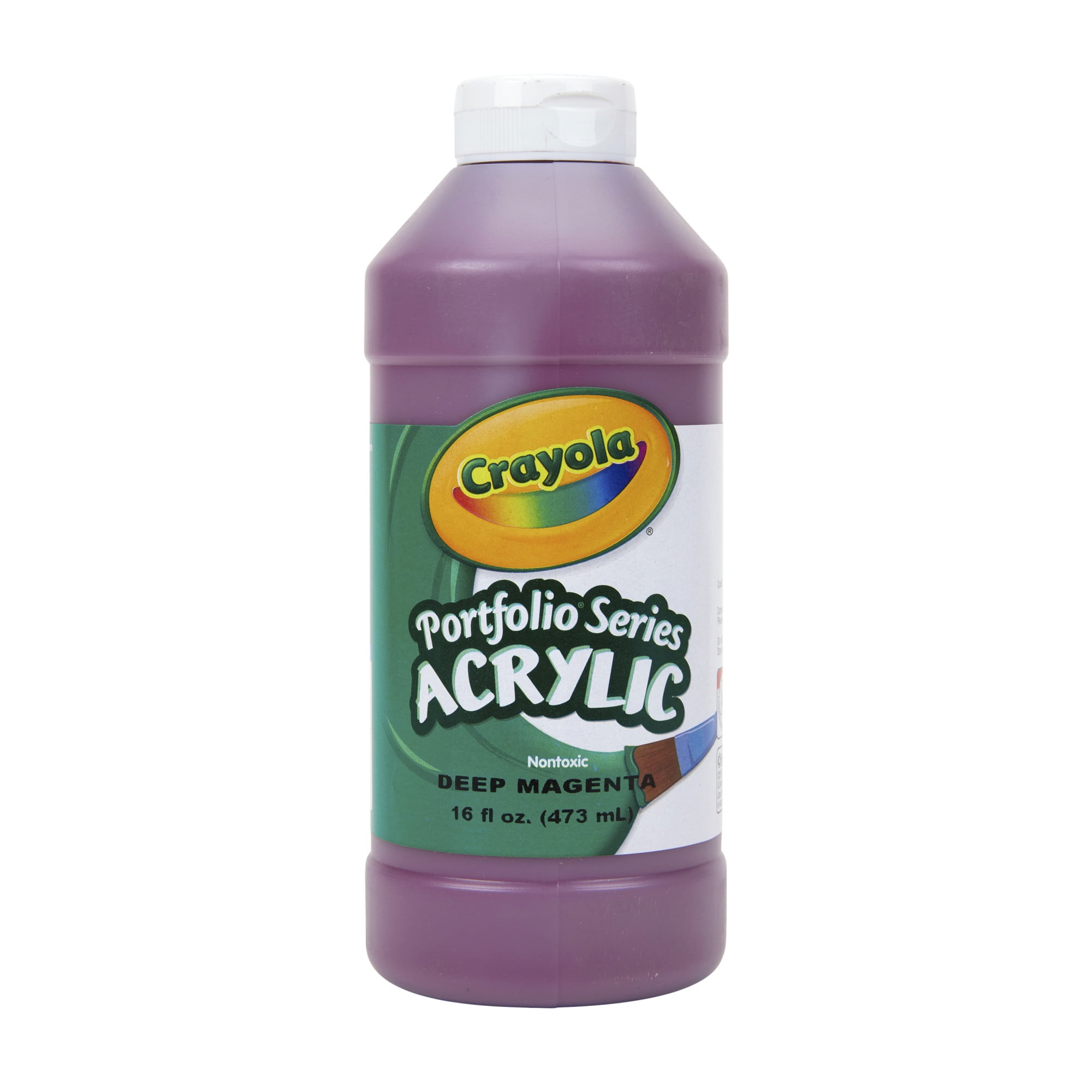 Crayola Portfolio NonToxic Acrylic Paint, 1 pt Squeeze Bottle, Deep
