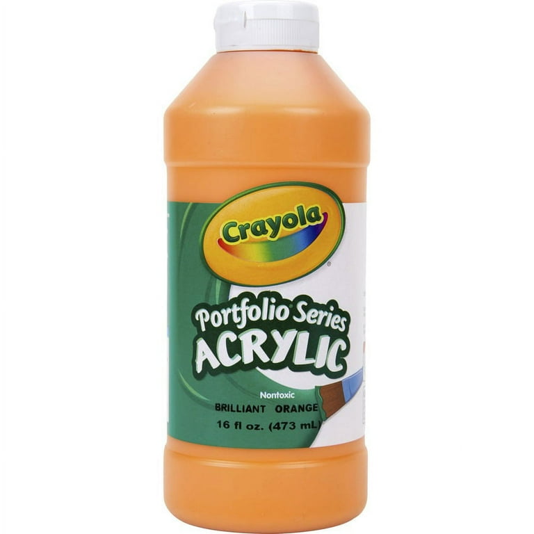 Crayola Portfolio Series Acrylic Paint - 16 fl oz - 1 Each - Brilliant Orange Crayola Portfolio Series Acrylic Paint - 16 fl oz - 1 Each - Brilliant Orange