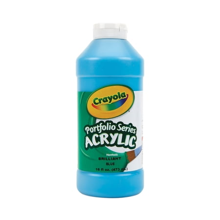 Crayola Portfolio Acrylic Paint, Brilliant Blue, Pint