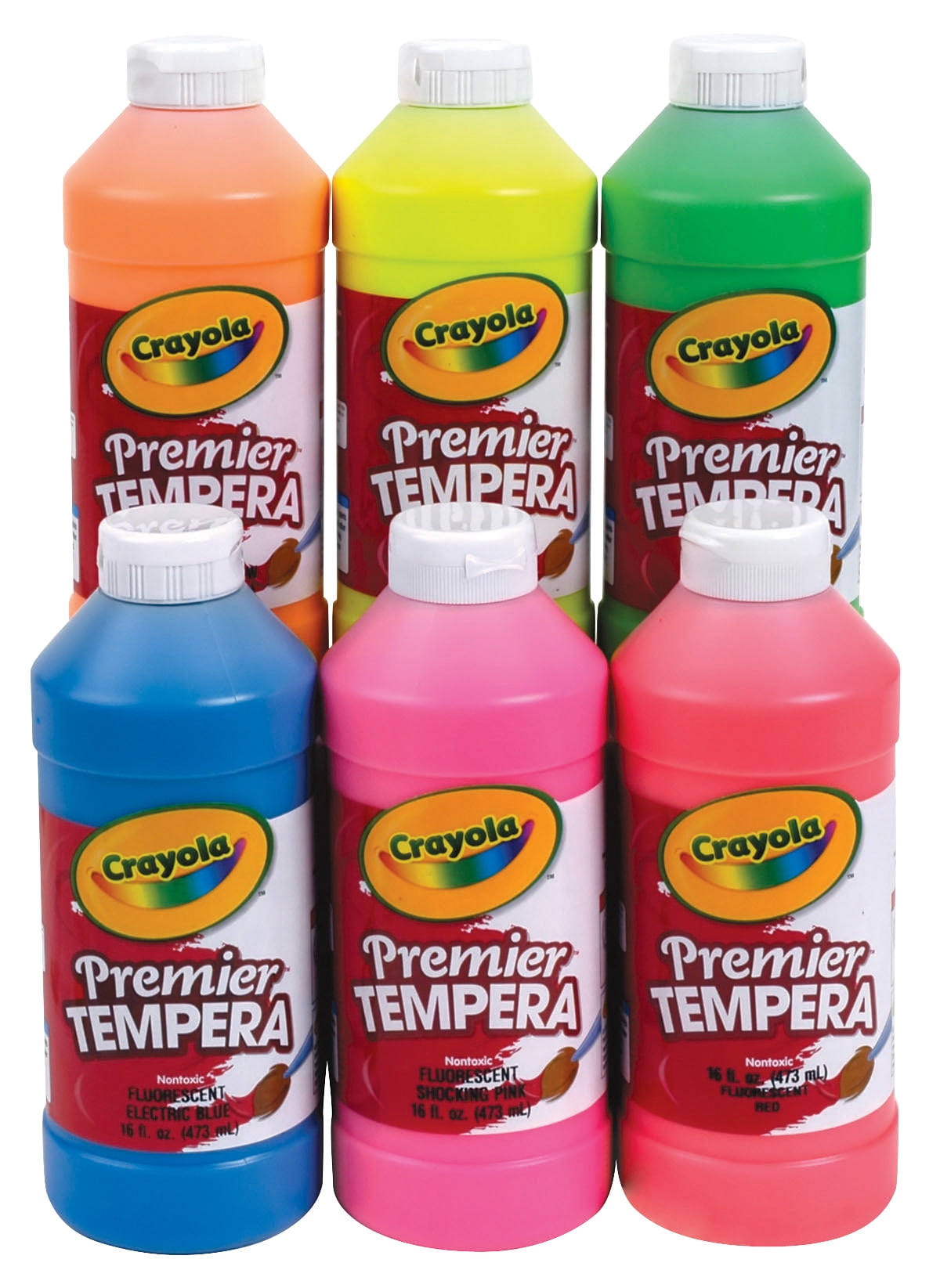 Kids' Crayola Premier Non-Toxic Tempera Paint, Fluorescent Red, Pint ...