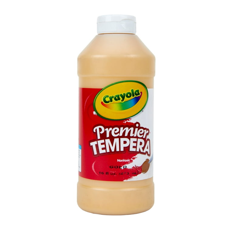 Crayola Gold Premier Tempera Paint In Squeeze Bottle, 16 oz